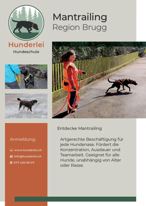 Mantrailing Region Brugg - Teilnahme als Springer oder aktuell fixe Plätze: Mo 9 Uhr, Mi 18.30, Sa 9 Uhr