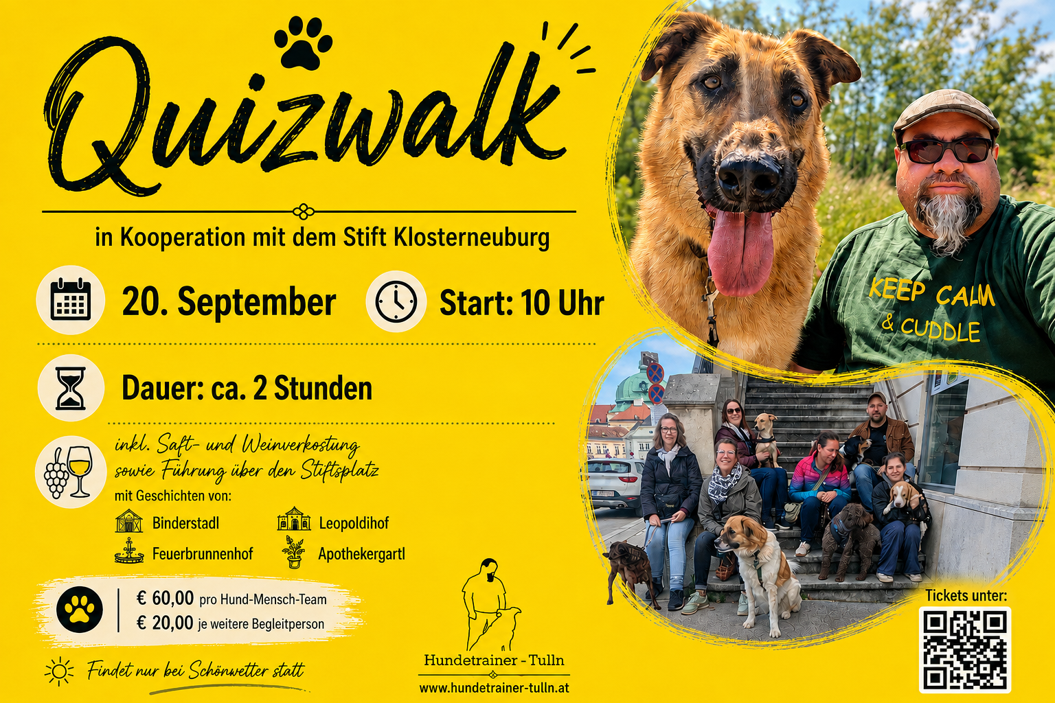 Quizwalk mit Wein- oder Saftverkostung beim Stift Klosterneuburg